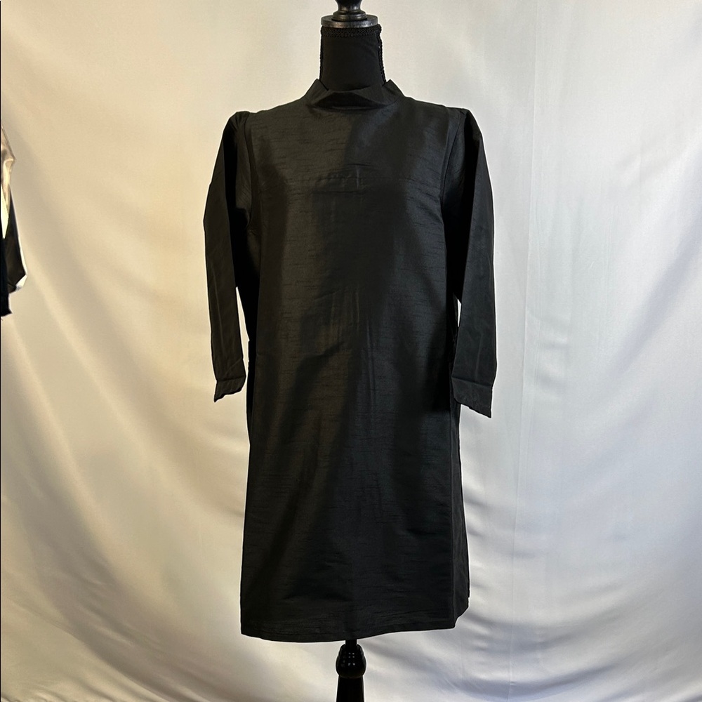 NEW WITH TAGS FRANCES VALENTINE DIPLOMAT Elegant Black Bow Dress